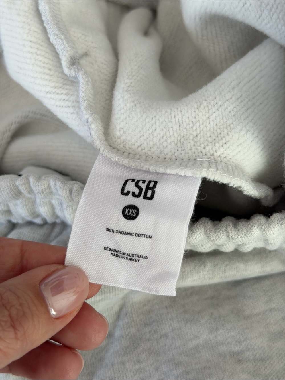 CSB Straight Leg Sweatpants in Snow Marle, Size XXS - Picture 8 of 9
